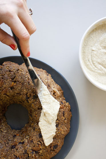 Parsnip & Carrot Cake with Coconut Cashew Frosting