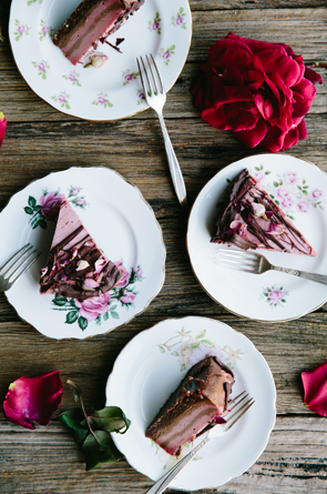 Turkish Delight Cake With Raw Brownie Base