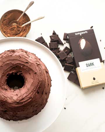 Chocolate Beetroot Bundt Cake with Coconut Chocolate Ganache